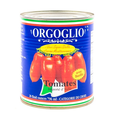 Orgoglio Tomato Whole With Basil 796g