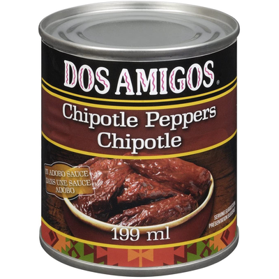 Dos Amigos Chipotle Peppers in Adobo 198ml