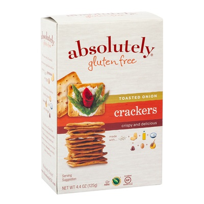 Absolutely Gluten Free Toasted Onion Crackers 125g