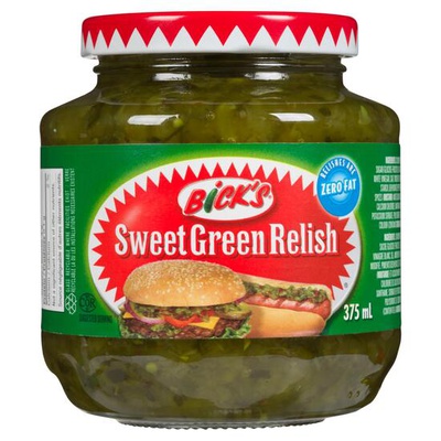 Bicks Sweet Green Relish -Hamburger 375ml