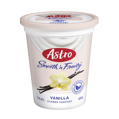 Astro Smooth 'N Fruity Vanilla Stirred Yogurt 650g